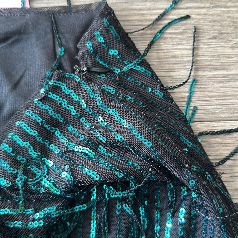 Avec Les Filles Sequins Fringe Size Small Mini Skirt - Picture 9 of 17
